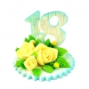 18-stka z cukru(niebieska) Średnica podstawy:11cm Wysokość:9cm